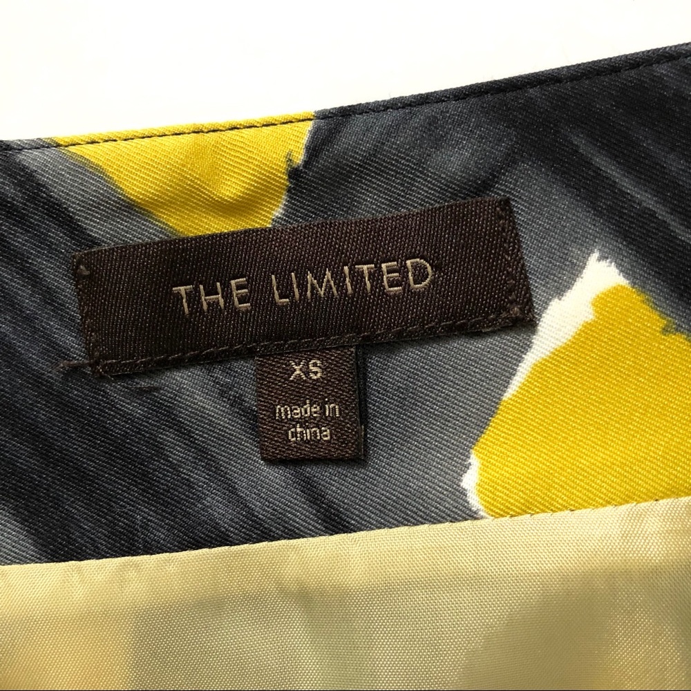 The Limited Gray & Gold Print Pleated Flare Skirt - Picture 6 of 8